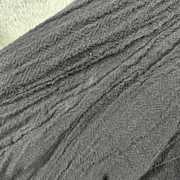 Cottonways Tunic Top Womens Size 2 Black Gauze Beachy V-Neck Asymmetrical - Picture 9 of 12